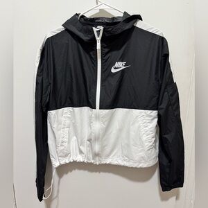 Nike Women's Black and White Bomber Jacket